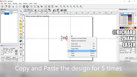 How to set Ezcad Hatch to cycle through pattern 1, 2 and 3 for 5 times
