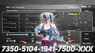 New Update 3.1⚡Best Sensitivity Code + Control Settings Pubg Mobile/Bgmi Best Sensitivity Settings