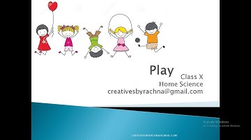 CHAPTER - 1 PLAY HOME SCIENCE CLASS X TERM 1