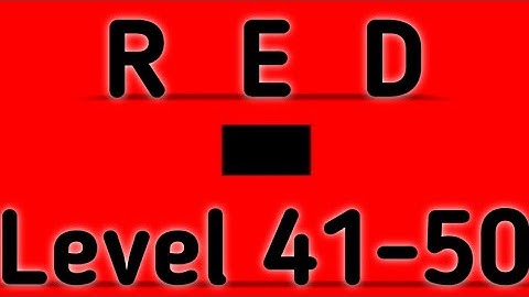 Red Level 41 42 43 44 45 46 47 48 49 50 Full Walkthrough Gameplay By Barte Bonte IOS RED Puzzle Game