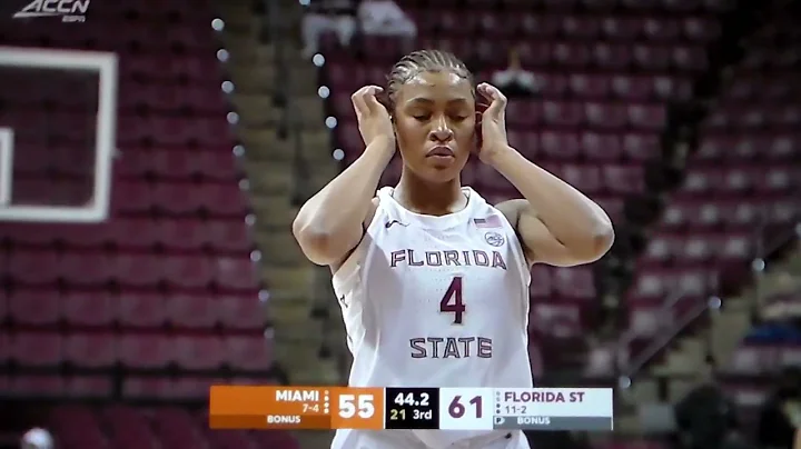 Florida State's Sara Bejedi fires up crowd after h...