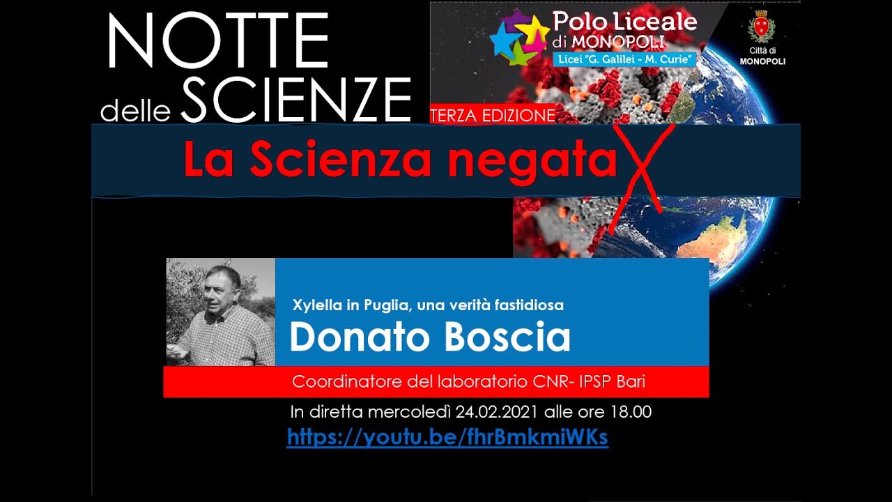 Xylella in Puglia, una verità fastidiosa - Donato Boscia