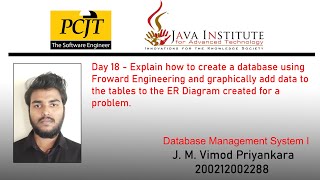 Database Management Systems I - Question set 18 | 1st Year | J.M.Vimod Priyankara | Java Institute