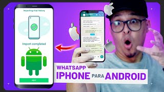 OFICIAL! Como TRANSFERIR WHATSAPP do IPHONE para ANDROID? Conversas, históricos, imagens, TUDO screenshot 4