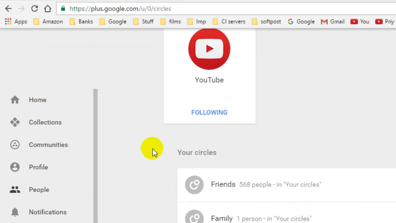 How to create new circle in Google plus