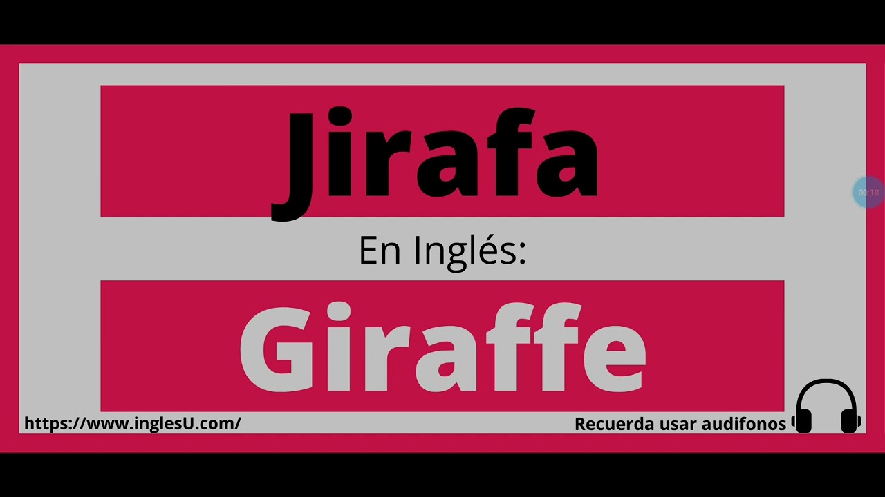 Cómo se dice Jirafa en inglés - Jirafa en ingles - YouTube
