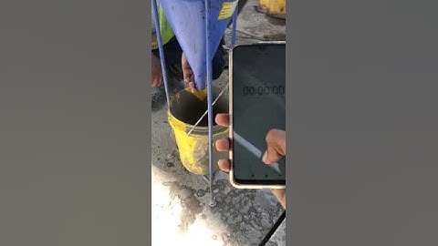 Marsh Cone used for viscosity of cement grouts.