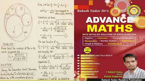 daily set advance level geometry(descartes theorem) question for practice for ssc cgl,cat,.