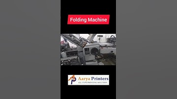 Aarya Printers Folding Machine | How Folding Machine Works | A Short Video | @aaryaprinters