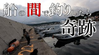 船の下にいるシーバスを狙ってたらまさかの奇跡が二連続！