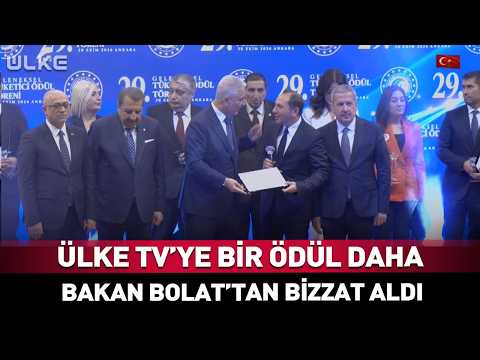 Another Award for Ülke TV... Received in Person from Minister Bolat!