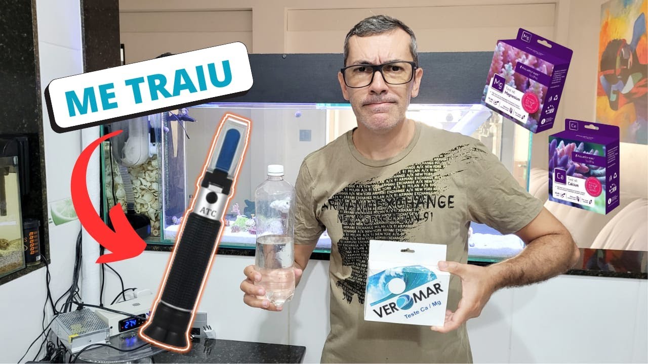 MEU REFRATÔMETRO ME TRAIU , TESTEI Ca E Mg VEROMAR X AQUAFOREST #aquarismo #aquariomarinho #peixes