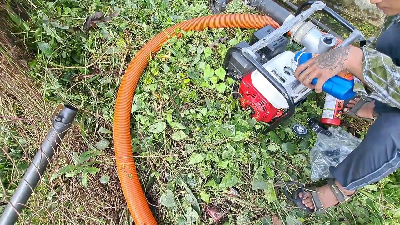 tea garden.. water sprinkle system setup