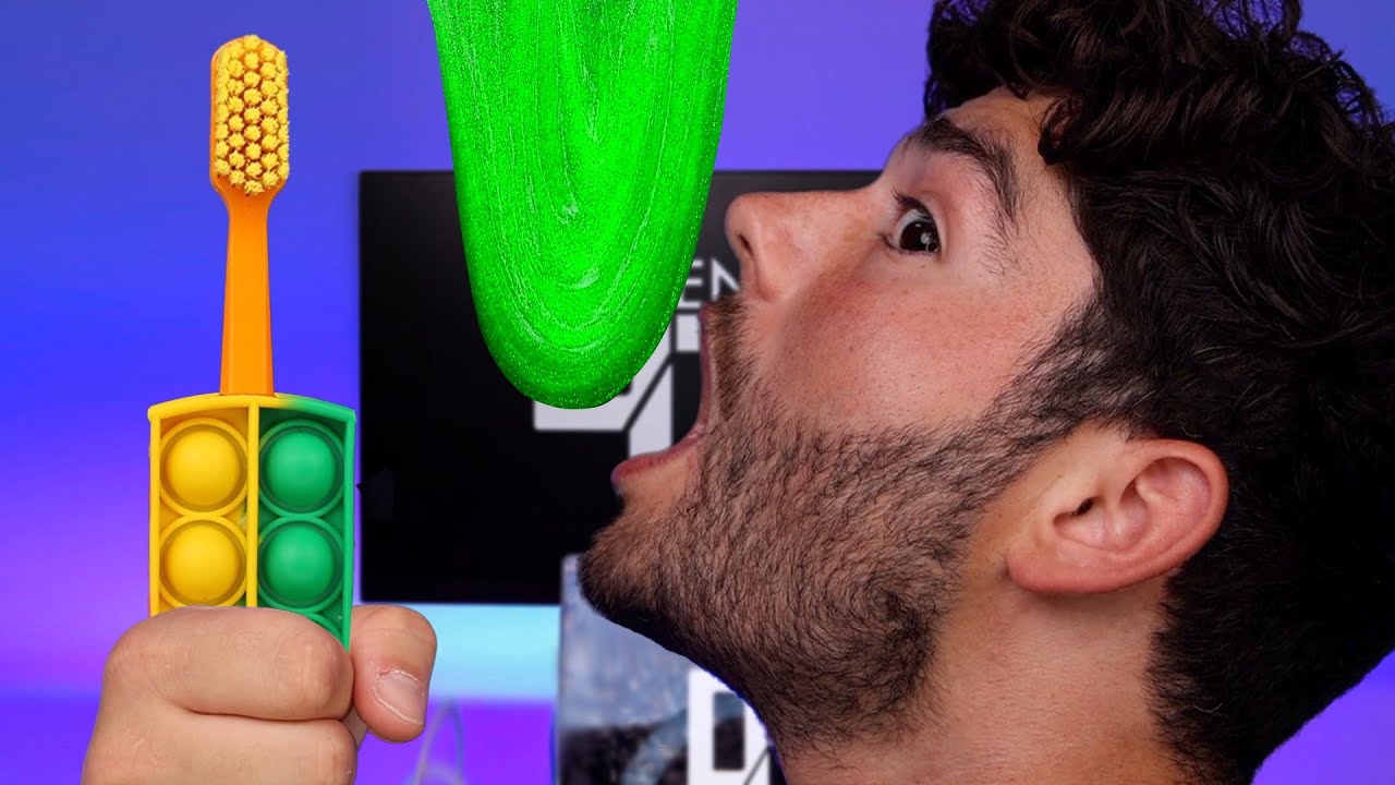 DIY Edible Slime vs ASMR Toothbrushes !? - YouTube