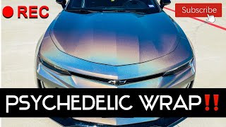 Camaro Wrapped in Psychedelic ! | BACK TO BACK ! 3M Gloss Flip