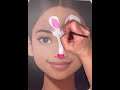 Simple Easter Bunny facepaint design for kids of all ages #easter #facepaint #facepainting #badbunny