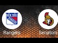NY Rangers VS Ottawa Senators LIVE STREAM Continued!!!