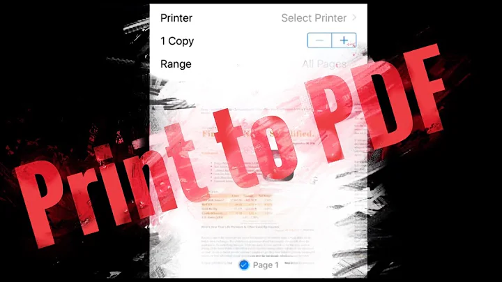 Print to PDF on iPhone