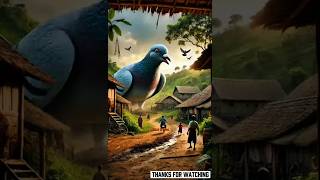 Giant Pigeon Attack in Village 🕊️🔥 | AI Animation Viral Video #shorts