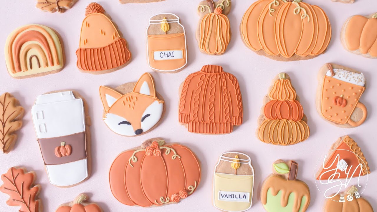 Fall Autumn Sugar Cookies — Satisfying Cookie Decorating Ideas YouTube