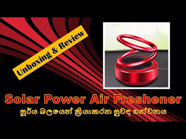 Solar power air-freshener unboxing & review, Solar power car aroma, Car  air-freshener