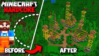 I Transformed The Jungle Biome Into A Bamboo Village In Minecraft 1.20 Hardcore