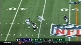 Marcus Williams PICKS OFF Joe Flacco | Ravens vs Jets Week 1 Highlights
