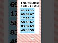 【脳トレ】仲間はずれの数字探しクイズ 令和7年04月28日 #shorts