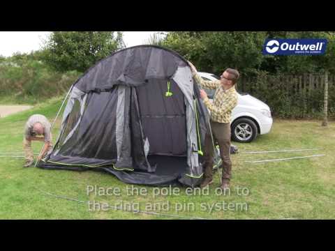 How to pitch an Outwell Drive-Away Awning with poles | Innovative Family Camping