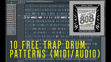 10 FREE Trap Drum Loops For Any DAW - Wiggly Waves