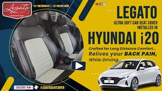 Hyundai i20 | Legato Seat cover (Ice Grey & Black Color Cover) screenshot 4