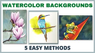 Easy Watercolor Background Techniques for Beginners  Five Ideas