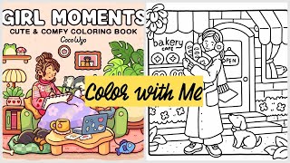 Color with ME Girl Moments Chilly Bakery Day Coloring Book Page NO Talking Relaxing