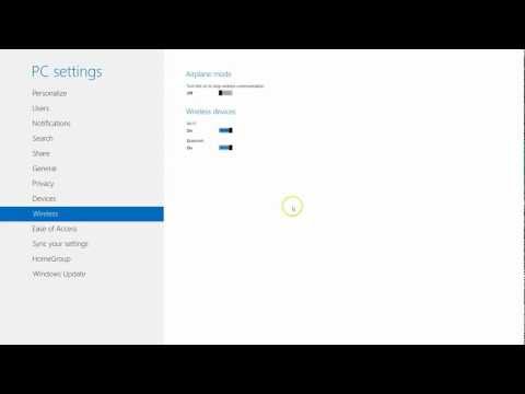 Video: How To Turn Bluetooth And Wi-Fi On Or Off On A Windows 8 Laptop?