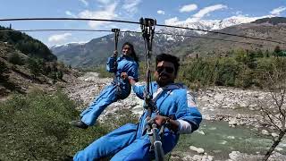Zip ride in solang valley ropeline activity Manali Tour Guide | Manali Tourist Places