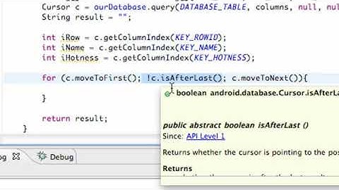 Android Application Development Tutorial   120   Reading SQLite Database with Cursor   YouTube