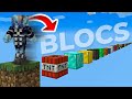 Je saute sur tous les blocs de minecraft