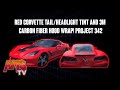 Red Corvette Tail/Headlight Tint and 3M Carbon Fiber Hood Wrap!!!! Project 342 Red Corvette Tail/Headlight Tint and 3M Carbon Fiber Hood Wrap!!!! Project 342