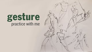 practice gesture drawing with me - 2 minutes pose - G01