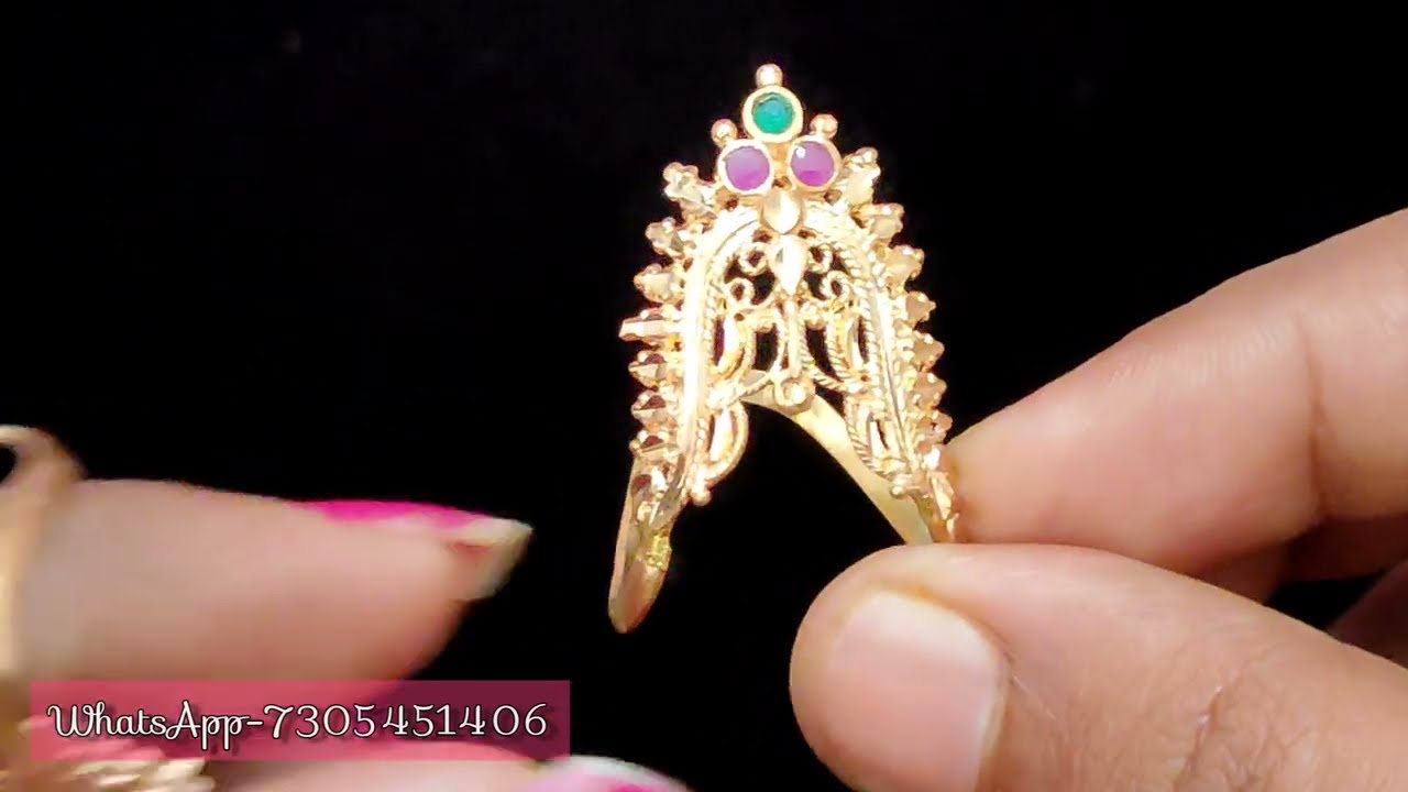 Kalyanapu Ungaram Gold Design | Gold Vanki Ring Design | Gold Lakshmi  Balaji - YouTube