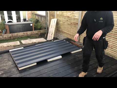 Installing metal roofing sheets to the rear