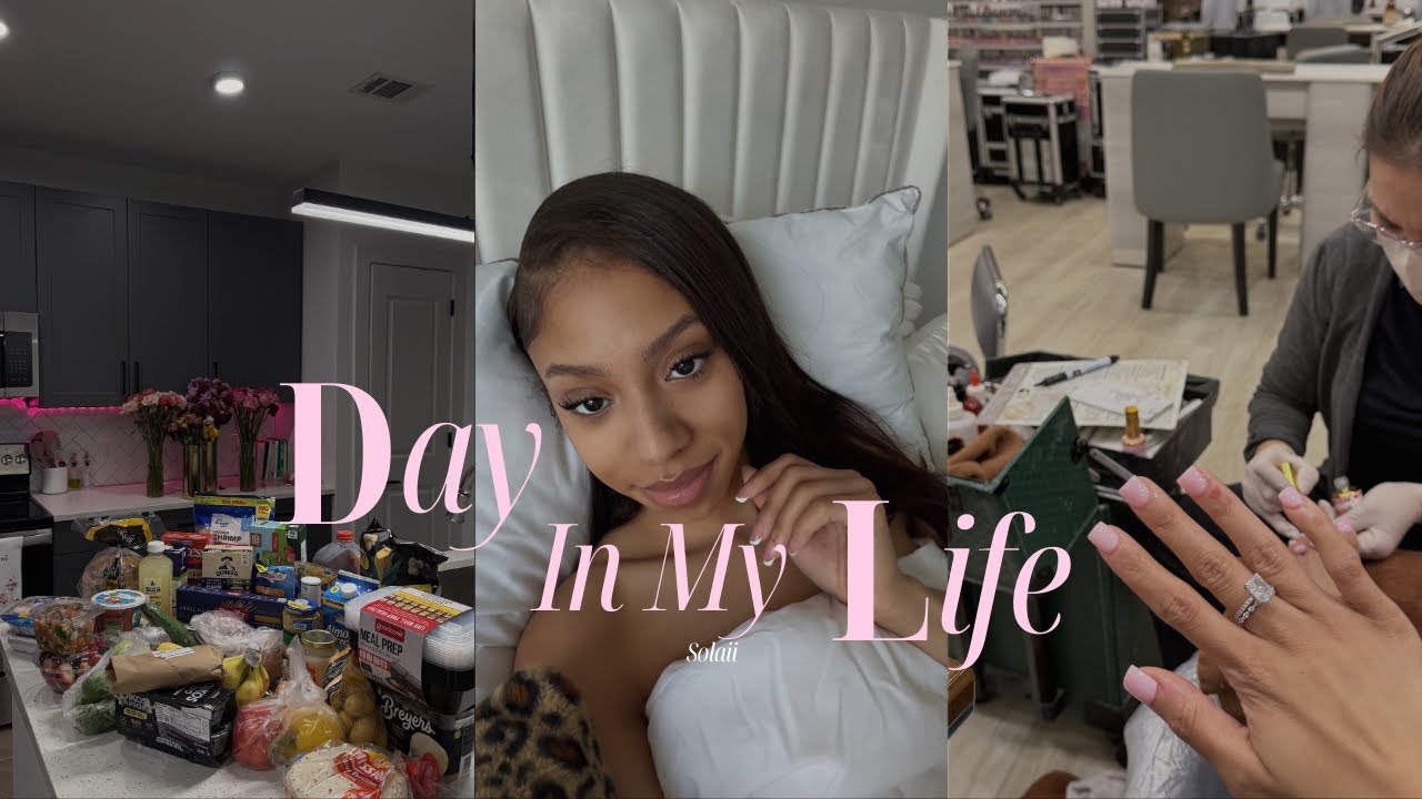 VLOG: Day In My Life | Nail salon date , Night routine , Meal prep/ Cooking , Chit-Chat & MORE 