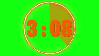 5 Minute Countdown Burning Counter Green Screen Chroma Animation