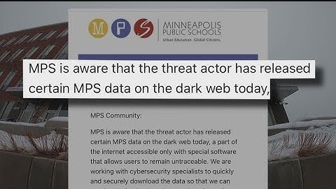 Minneapolis Public Schools confirms hackers released personal data