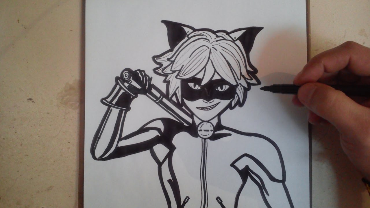 COMO DESENHAR O CAT NOIR - HOW TO DRAW CAT NOIR