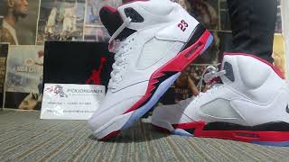 Air Jordan 5 ＂Fire Red＂on Feet Show