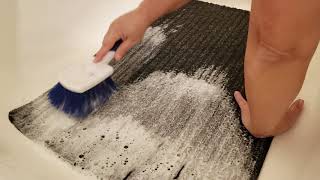 Carpet Washing  Scrubbing with Powder and Liquid Soap *ASMR*