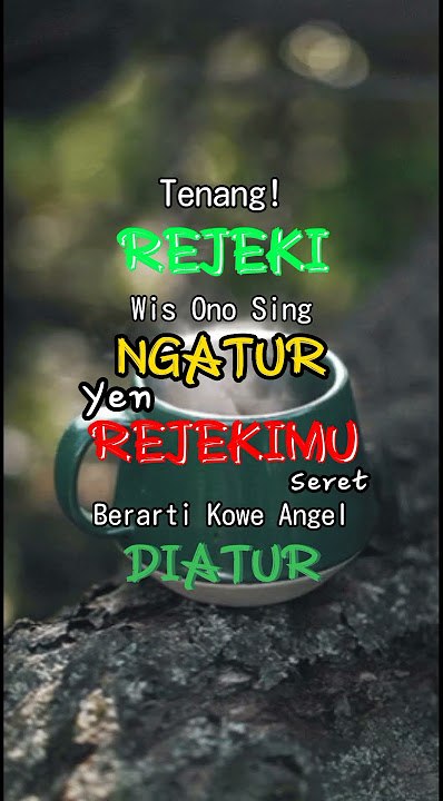 TENANG! REZEKI WIS ONO SING NGATUR #shorts