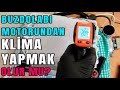 BUZDOLABI MOTORUNDAN KLİMA OLUR MU? (Mobil klima yapımı - araba karavan ve ev için )