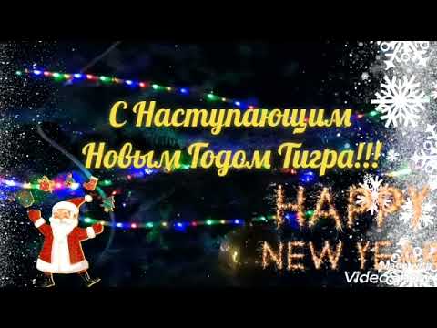 С Наступающим Новым Годом Тигра! Красивое поздравление с Новым 2022 годом!